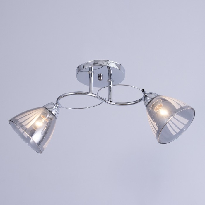 Люстра Люстра "Поли" 2х60Вт Е27 Хром 56х15х24см