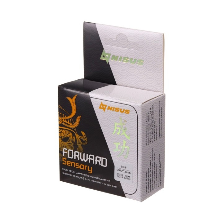 Леска NISUS FORWARD Sensory, диаметр 0.203 мм, тест 3.55 кг, 100 м, прозрачная Леска NISUS FORWARD Sensory, диаметр 0.203 мм, тест 3.55 кг, 100 м, прозрачная