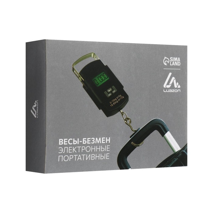 Весы-безмен Luazon LV-505, электронный, до 50 кг, точность до 10 г, подсветка, чёрный Весы-безмен Luazon LV-505, электронный, до 50 кг, точность до 10 г, подсветка, чёрный