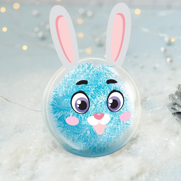 Ёлочный шар - персонаж своими руками на новый год «Зайка», новогодний набор для творчества Ёлочный шар - персонаж своими руками на новый год «Зайка», новогодний набор для творчества