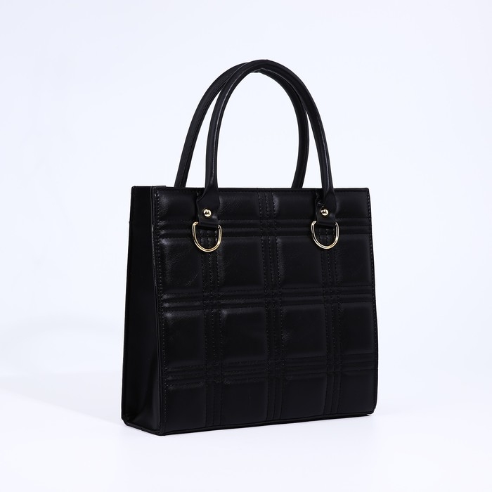 Сумка женская тоут на молнии, цвет чёрный Сумка женская тоут на молнии, цвет чёрный