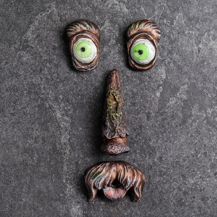 Подвесной декор  Подвесной декор "Лицо дерево с усами" 26х10х3см