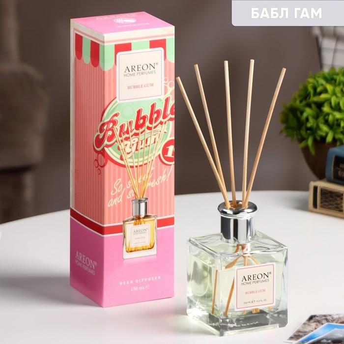 Диффузор ароматический Areon Sticks, бабл гам 150 мл Диффузор ароматический Areon Sticks, бабл гам 150 мл