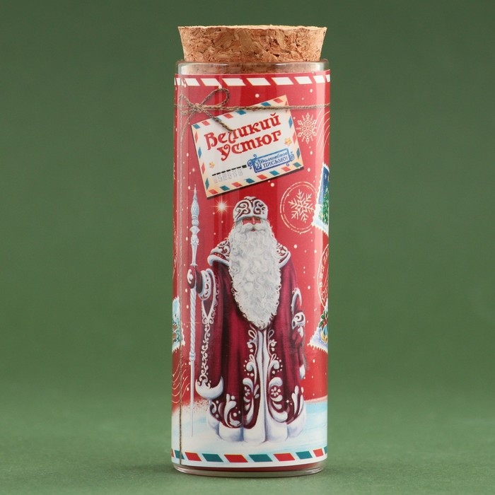 Новогодняя свеча в колбе «Дед Мороз», аромат корица Новогодняя свеча в колбе «Дед Мороз», аромат корица