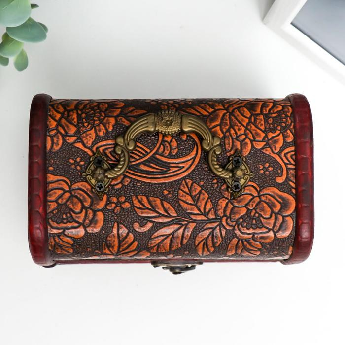 Шкатулка сундучок Шкатулка сундучок "Цветочный узор" 10х15х10,5 см