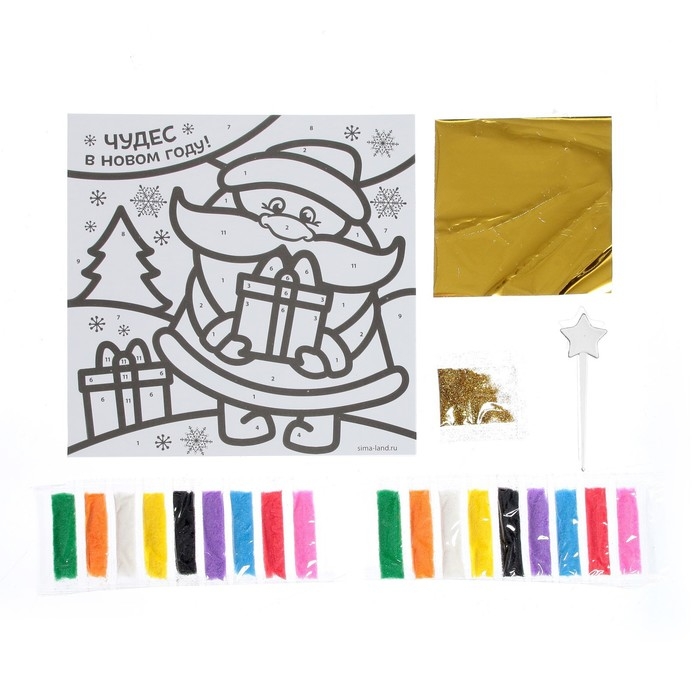 Сияющая фреска на новый год «Чудес в Новом году!», новогодний набор для творчества Сияющая фреска на новый год «Чудес в Новом году!», новогодний набор для творчества