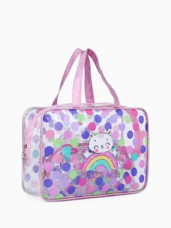 Набор косметичек для бассейна 2 в 1 &laquo;Котик&raquo;, с рисунком, разноцветный