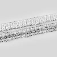 Тесьма декоративная &laquo;Шанель&raquo;, 8 мм, 10&plusmn;1 м, цвет серебряный