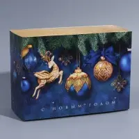 Коробка новогодняя складная «Новогодние шары», 25 х 18 х 10 см, Новый год Коробка новогодняя складная «Новогодние шары», 25 х 18 х 10 см, Новый год