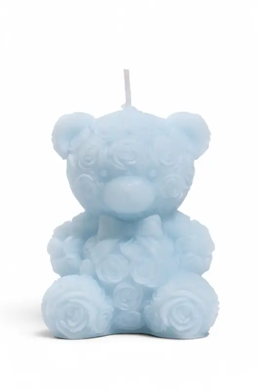 Свеча декоративная "Мишутка" 110 гр, 6х4,8х8 см, 6 ч, голубой