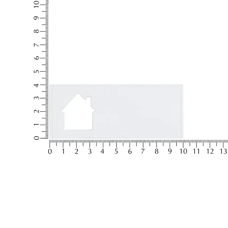 Лейбл из ПВХ с вырубкой «Дом», белый Лейбл из ПВХ с вырубкой «Дом», белый