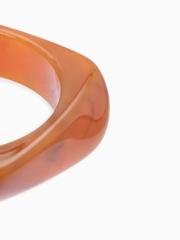 Браслет манжета &laquo;Тренд&raquo;, d=9 см, широкий, акрил, оранжевый