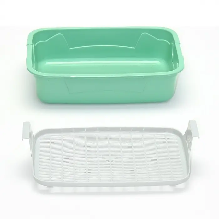 Туалет с сеткой, 44&times;33&times;11.5 см, серый, оливковый