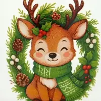 Кружка стеклянная новогодняя &laquo;Оленёнок&raquo;, 500 мл