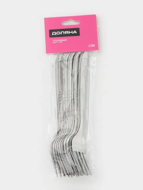 Вилки столовые Доляна &laquo;Венсель&raquo;, длина 18 см, набор 12 шт., нержавеющая сталь, серебристые