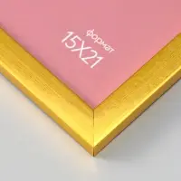 Фоторамка для фото 15х21 см "Oframe", пластик, золото, (пластик экран)