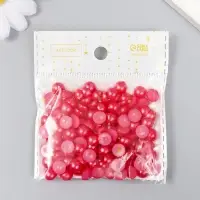 Набор для творчества половинка жемчужины цветная d=0,8 см 20 гр,