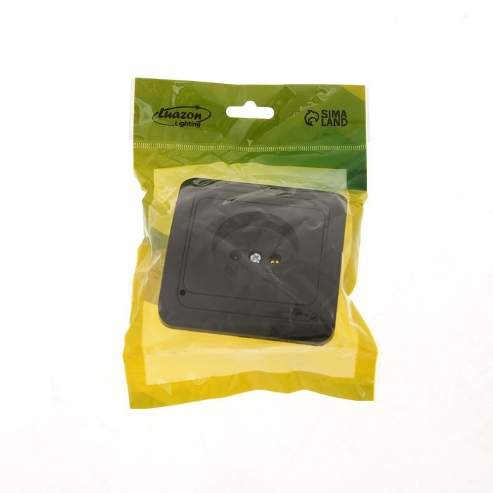 Розетка одноместная Luazon Lighting  Розетка одноместная Luazon Lighting "Орион", 10 А, скрытая, без з/к, черная