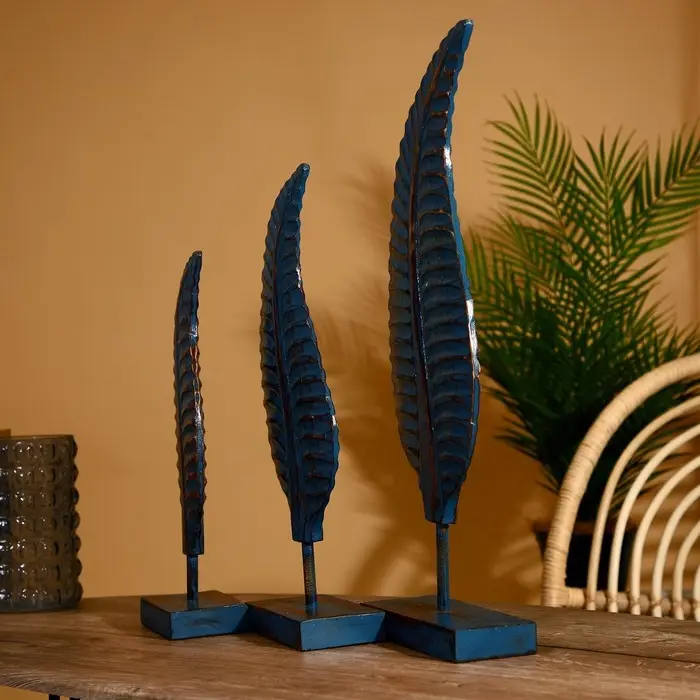 Интерьерный декор «Листья», набор 3 шт., 50, 40, 35 см, дерево албезия Интерьерный декор «Листья», набор 3 шт., 50, 40, 35 см, дерево албезия