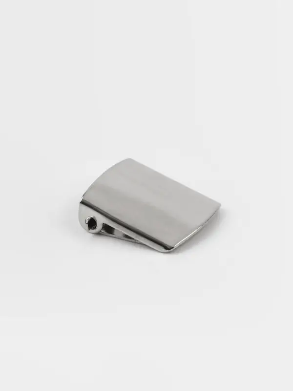 Застёжка для кепки, с люверсом, 2×2 см, цвет серебряный