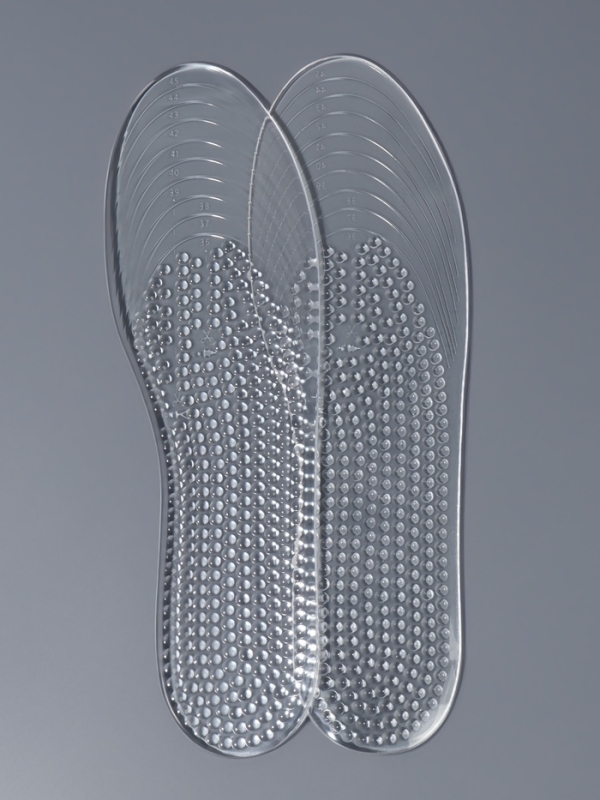 Стельки (полиэстер, силикон) на кл осн универс 36-45р-р 28,5см (пара) прозрач пак SS