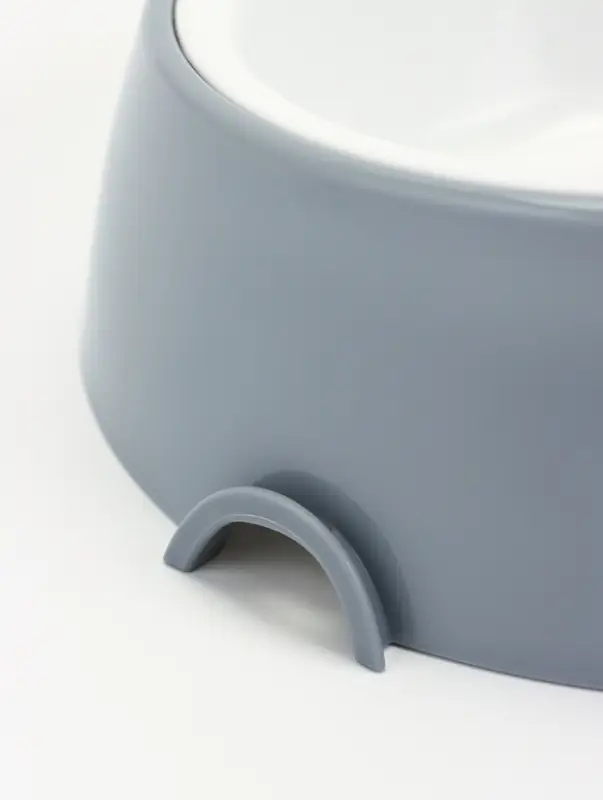 Лего-миска для животных ALTA, 300 мл, с наклоном, пластик, серая