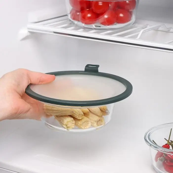 Вакуумная крышка для посуды Доляна, d=16 см, цвет зелёный Вакуумная крышка для посуды Доляна, d=16 см, цвет зелёный