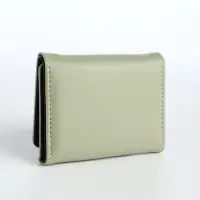 Кошелёк &laquo;Цветочек&raquo;, маленький, для девочки, на кнопке, зелёный