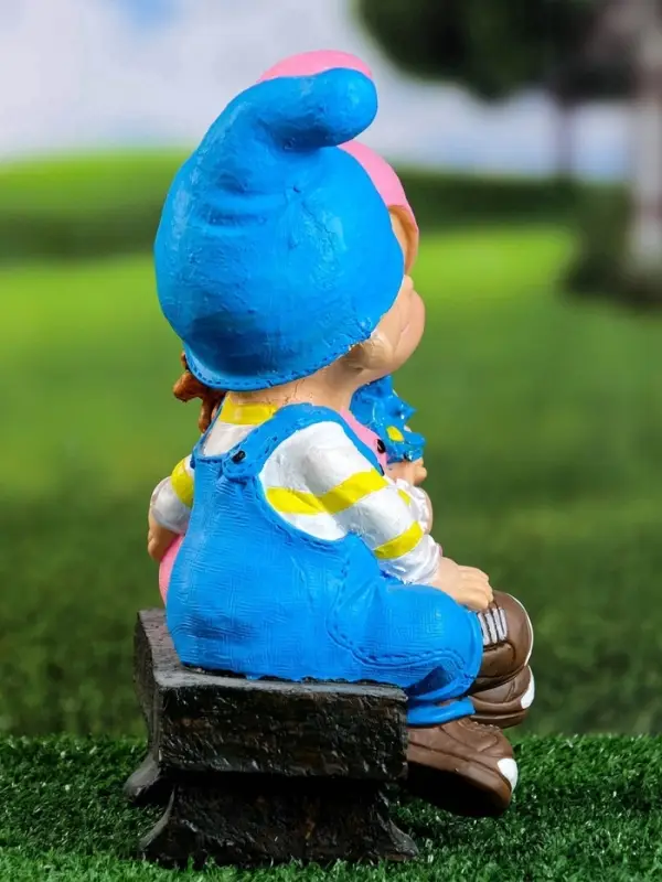 Садовая фигура из гипса &laquo;Девочка с мальчиком на скамейке&raquo;, 26&times;13&times;19 см