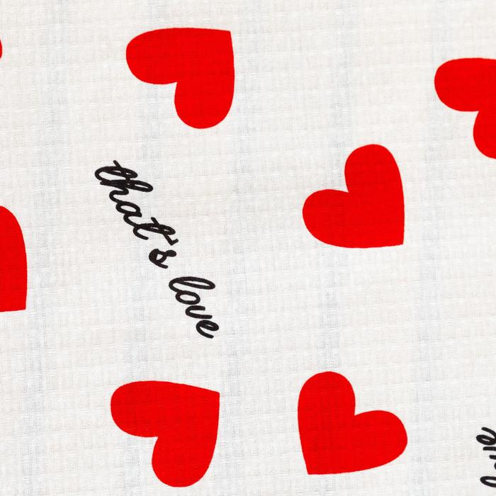 Простыня для бани «Сердечки» 150х180±5 см, 100% хлопок, вафельное полотно, 160 гр/м2 Простыня для бани «Сердечки» 150х180±5 см, 100% хлопок, вафельное полотно, 160 гр/м2