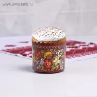 Форма бумажная для кулича «Жостово», 7×6 см, МИКС