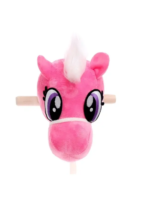 Мягкая игрушка ZABIAKA &laquo;Конь-скакун&raquo;, на палке, розовая