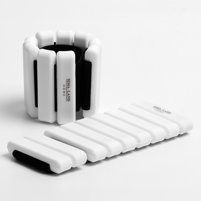 Утяжелители Sima-Land home, 2 шт., 0.85 кг, цвет белый, для рук и ног Утяжелители Sima-Land home, 2 шт., 0.85 кг, цвет белый, для рук и ног