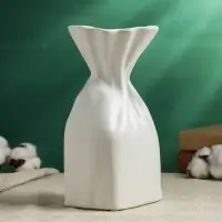 Ваза для цветов &laquo;Пэйс&raquo;, 23&times;12 см, керамика, белая