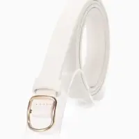 Ремень женский, 1.8&times;105 см, золотистая пряжка, белый
