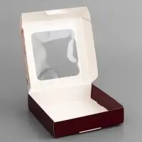 Коробка подарочная сборная с окном, упаковка, «Самой прекрасной», 13×13×3 см