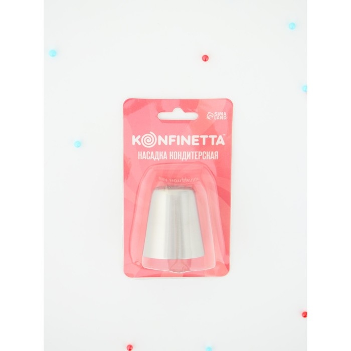 Насадка кондитерская KONFINETTA «Роза 10 лепестков пышная», d=3,7 см, выход d=2 см, нержавеющая сталь Насадка кондитерская KONFINETTA «Роза 10 лепестков пышная», d=3,7 см, выход d=2 см, нержавеющая сталь