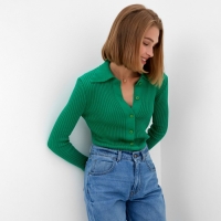 Джемпер женский MINAKU: Knitwear collection цвет зёленый, размер 46-48