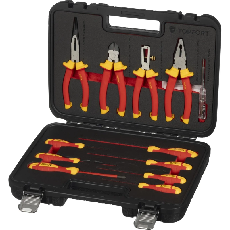 Набор диэлектрических инструментов Topfort 12 предметов (VDE584212)