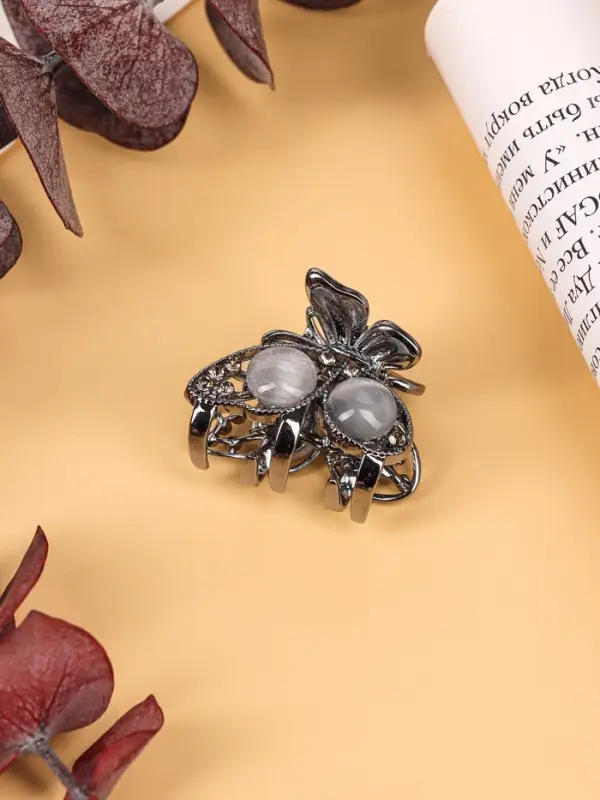 Крабик для волос &laquo;Ширли стиль&raquo;, бант, 2.5 см, чёрный