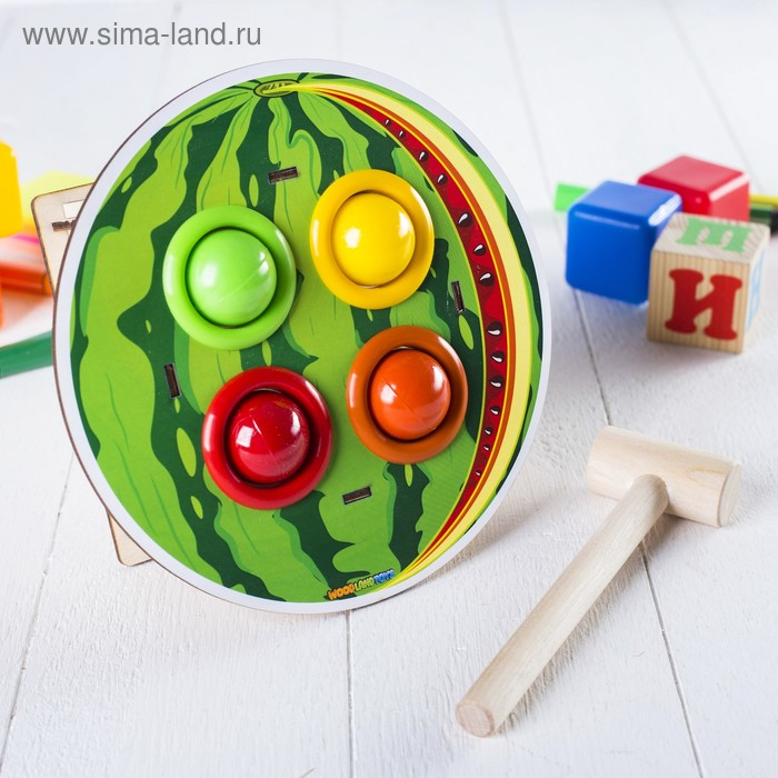 Стучалка-сортер «Арбуз», с молотком Стучалка-сортер «Арбуз», с молотком