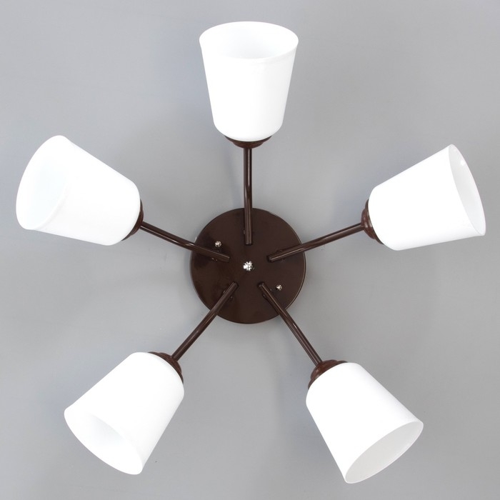 Люстра Люстра "Онлайн" (цилиндр) 5х15Вт Е27 МОДЕЛЬ: BR 00220 венге/белый