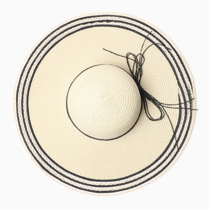 Шляпа женская MINAKU, цв. бежевый, р-р 58 Шляпа женская MINAKU, цв. бежевый, р-р 58