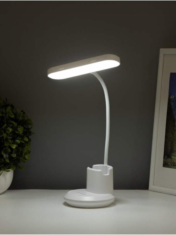 Светильник настольный «Первый» АКБ 800Ма USB Type-C 5Вт LED 3000-6000К сенсор 10х15,5х28см 1084105 Светильник настольный «Первый» АКБ 800Ма USB Type-C 5Вт LED 3000-6000К сенсор 10х15,5х28см 1084105