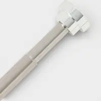 Карниз для ванной комнаты "Блеск" 116-220 см нержавеющая сталь, цвет хром