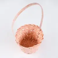 Корзина плетёная 13&times;9.5/28 см, персиковый, бамбук