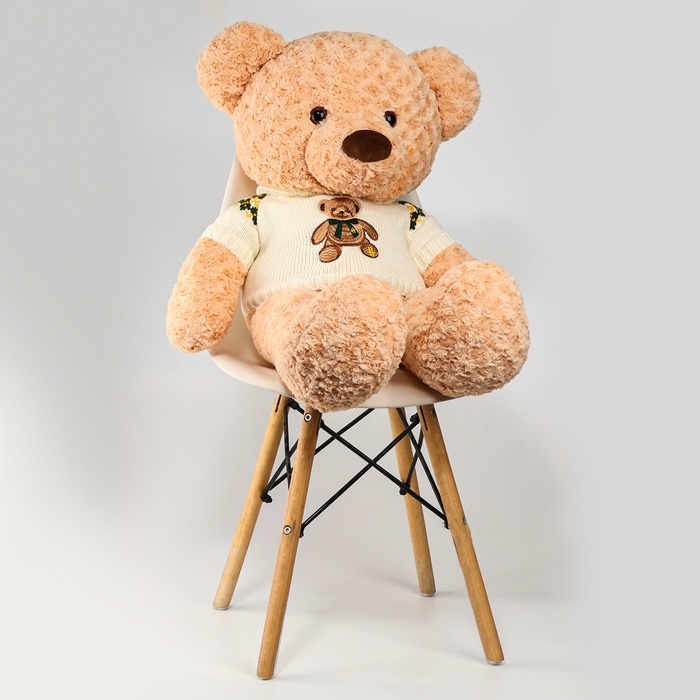 Мягкая игрушка «Медведь», в кофте, 80 см, цвет бежевый Мягкая игрушка «Медведь», в кофте, 80 см, цвет бежевый