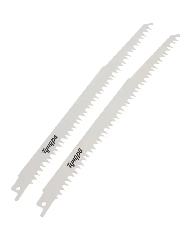 Полотна по дереву для сабельной пилы ТУНДРА, HCS, 215/240&times;5 мм, 2 шт.