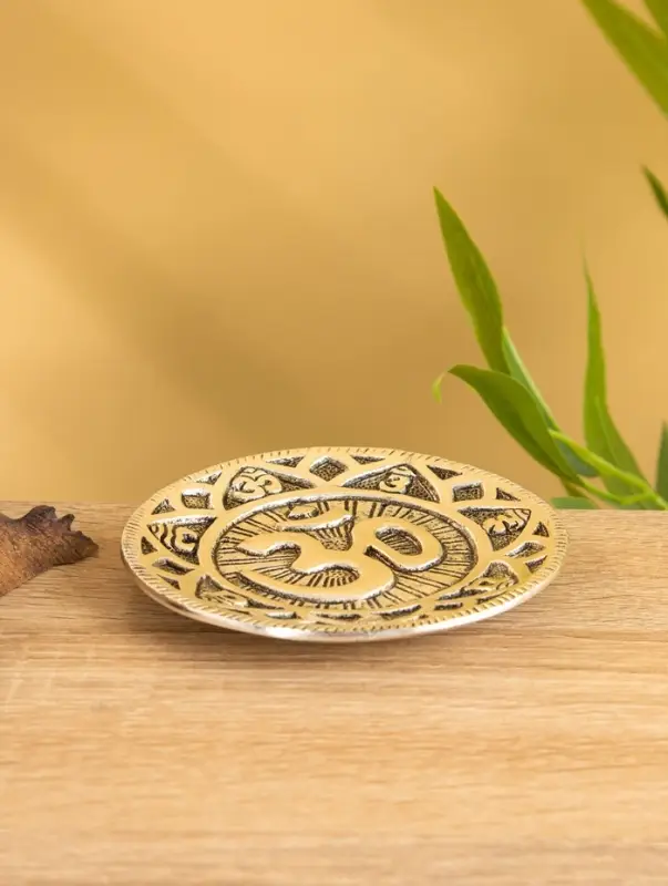 Подставка под благовония  Подставка под благовония "ОМ" алюминий