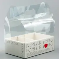 Коробка с PVC для цветов и десертов 26&times;18&times;30 см, любовь